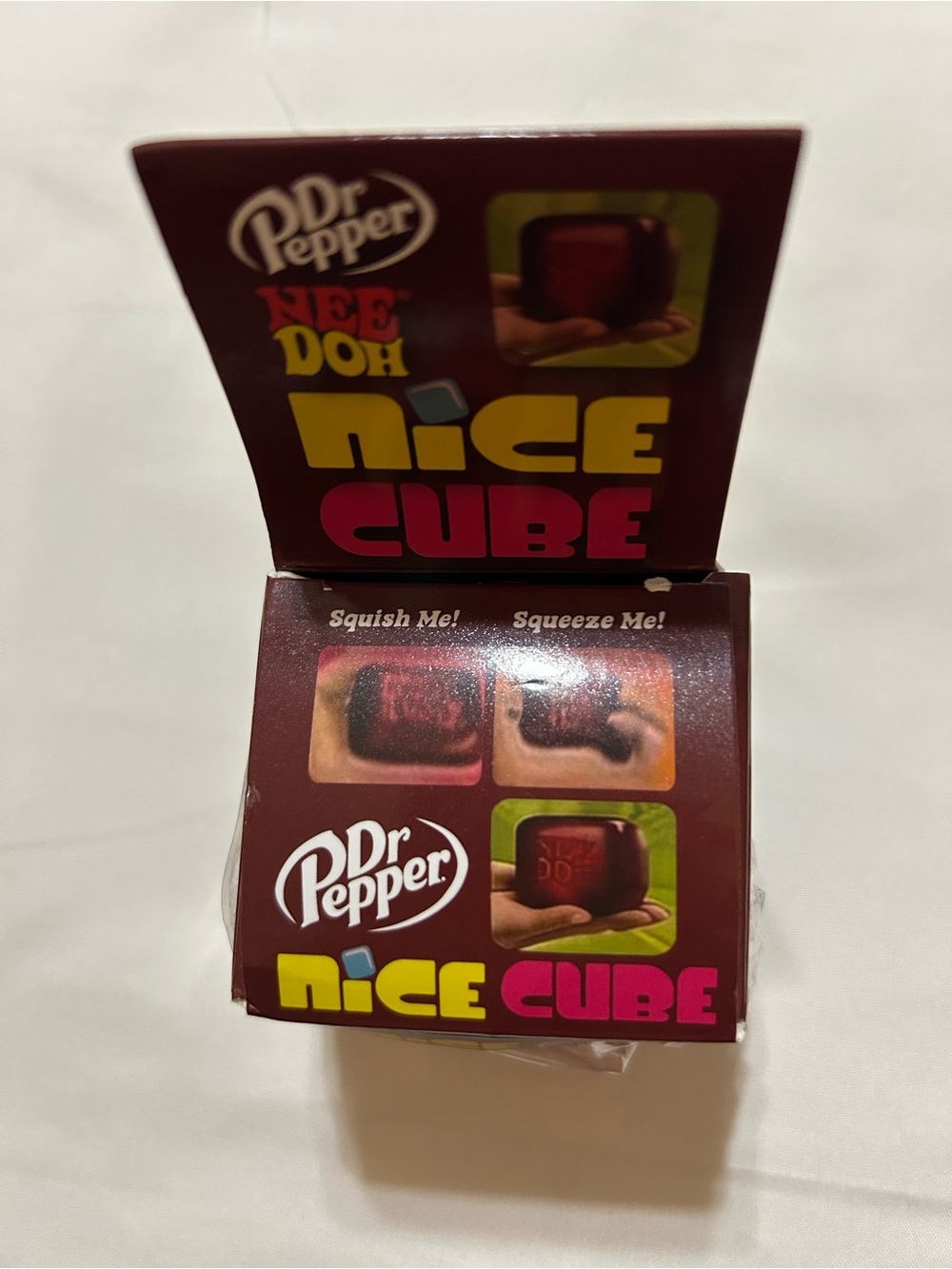 Nice Cube Stress Toy - Maroon Dr Pepper